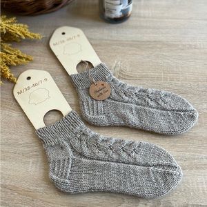 Hand knitted wool socks